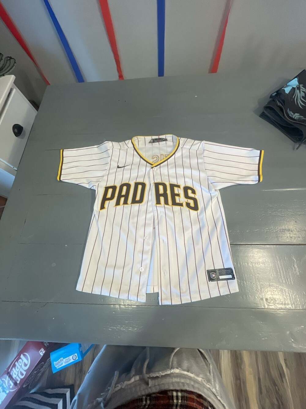 Nike San Diego Padres Fernando Tatis Jr. #23 Home Pinstripe Replica Jersey